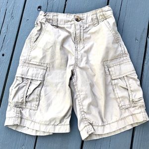 OshKosh Boys Adjustable Waist Cargo Shorts Khaki Size 8